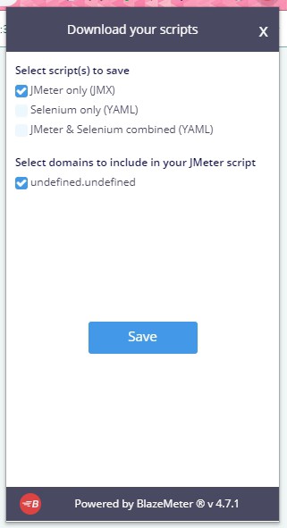 "Save" options